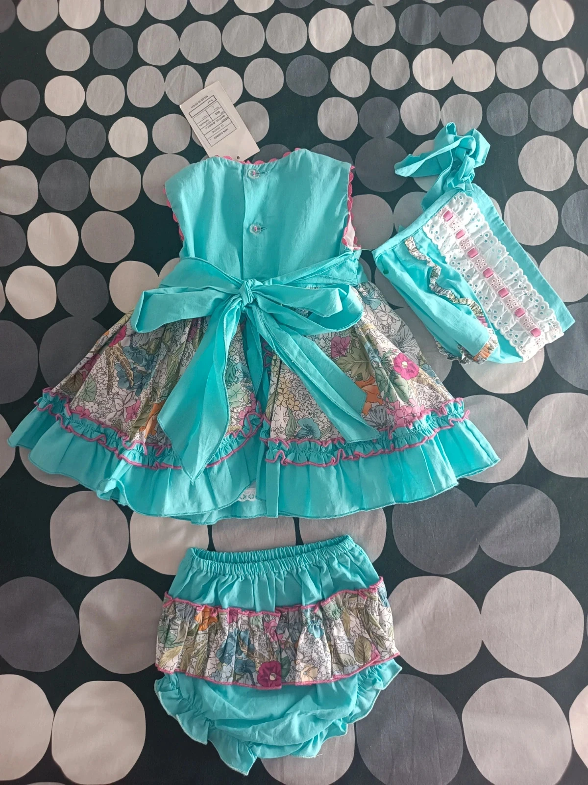 Conjunto Daniesty 12 meses - Azul Turquesa & Floral Encantado 💕 – photo 2